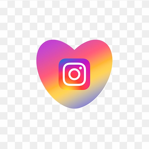 Instagram icon Heart shape free transparent png